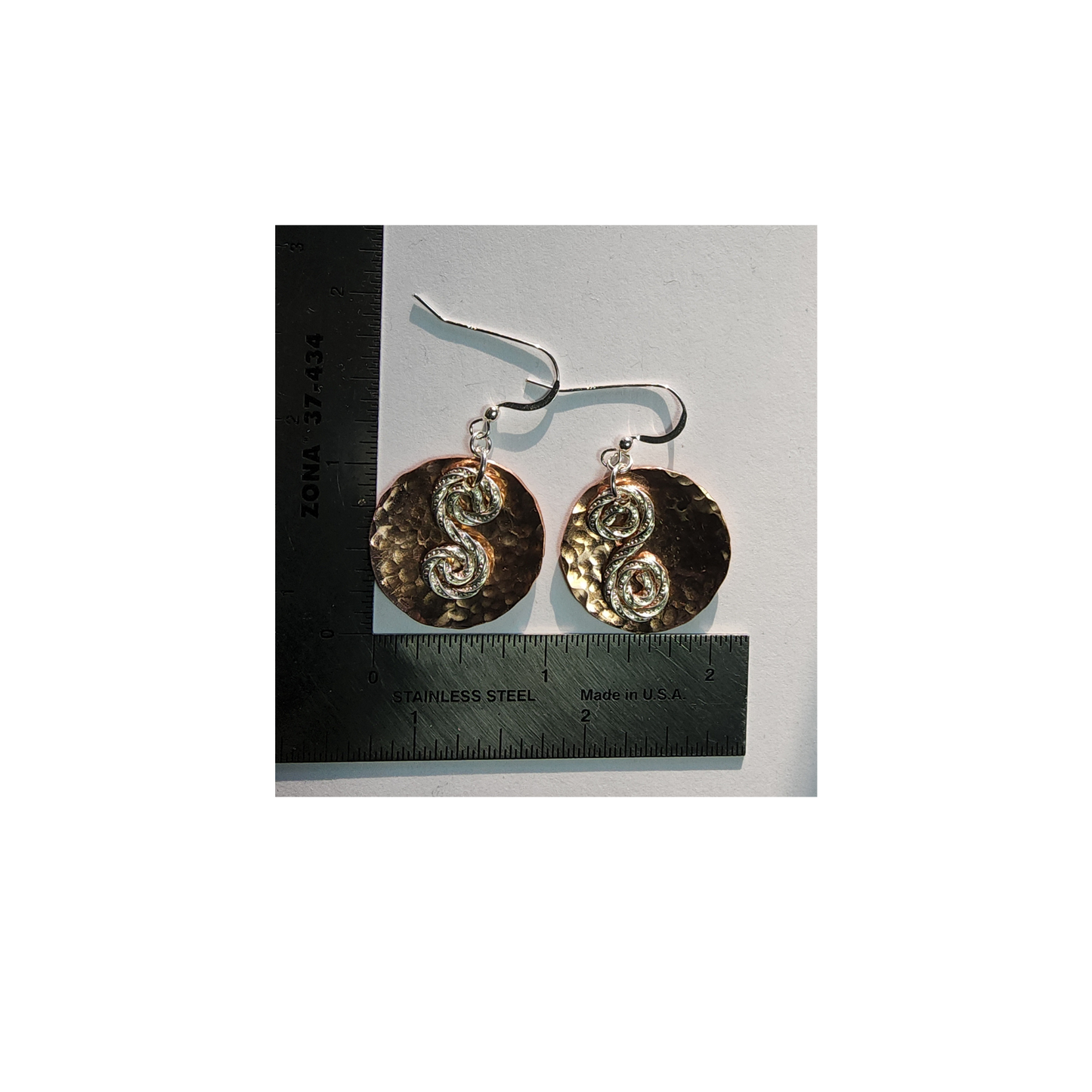 Womans Earrings Handmade Silver and Copper Jewelry