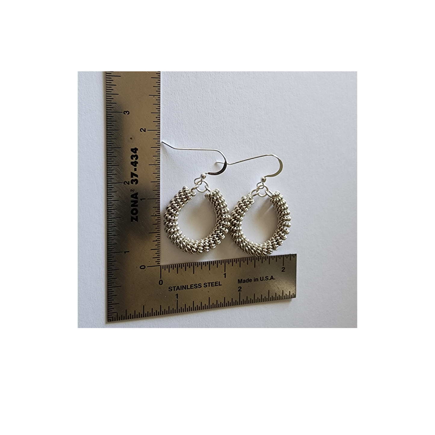 Handmade Womans Silver Double Coil Hoop Earrings