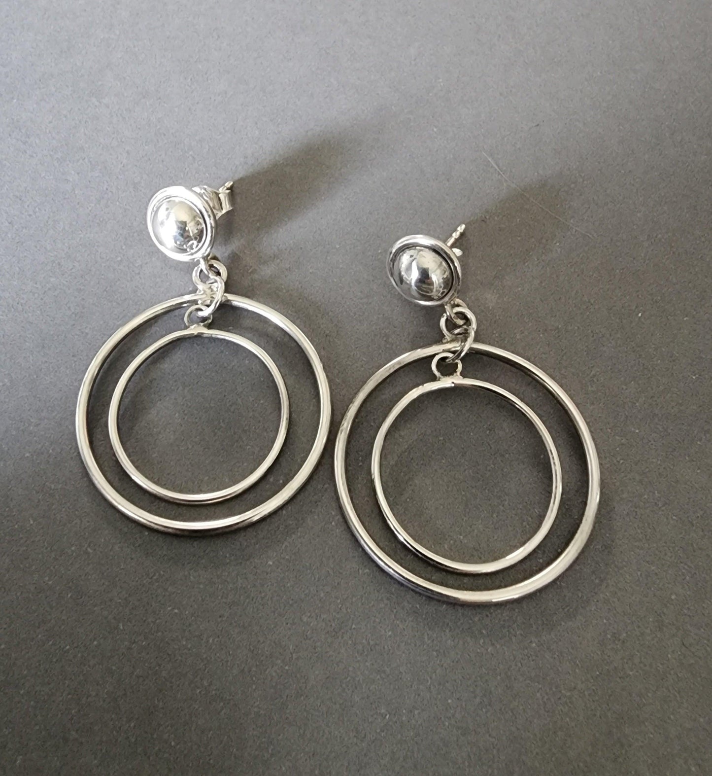 Handmade Silver Dangle Earrings For Woman
