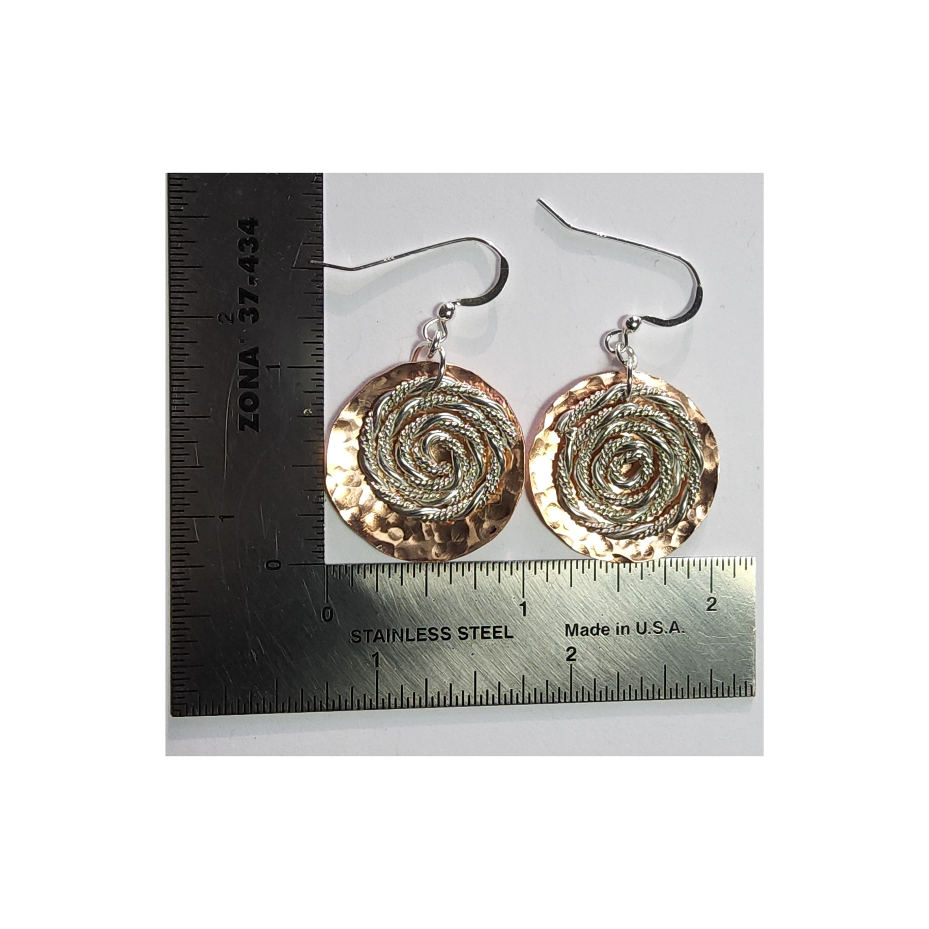 Womans Earrings Handmade Silver and Copper Jewelry