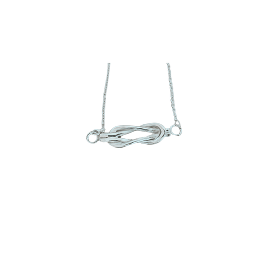 Handmade Womans Sterling Silver Love Knot Necklace