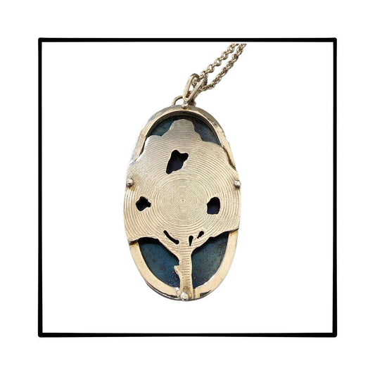 Twilight Thru The Tree. Sterling Silver Pendent - Gilded Heart Designs
