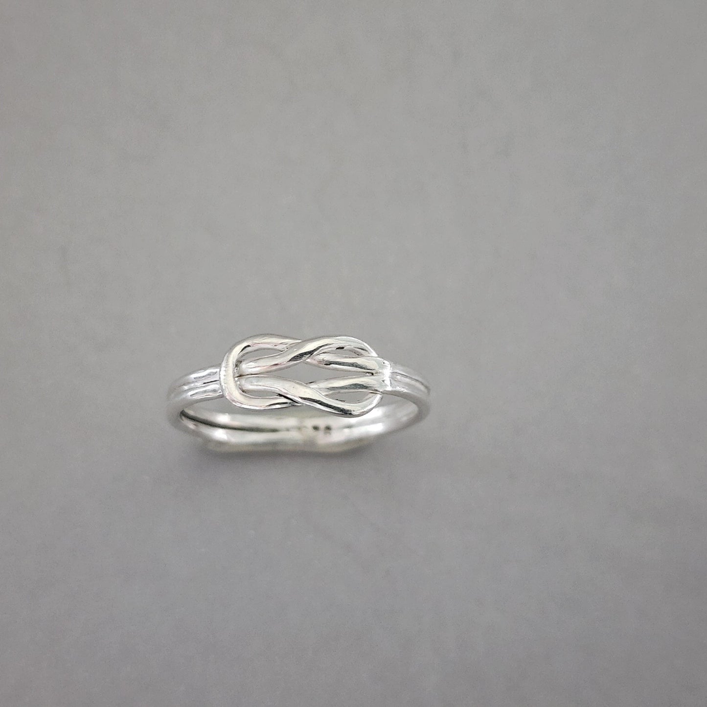 Handmade Womans Sterling Silver Love Knot Ring - Gilded Heart Designs