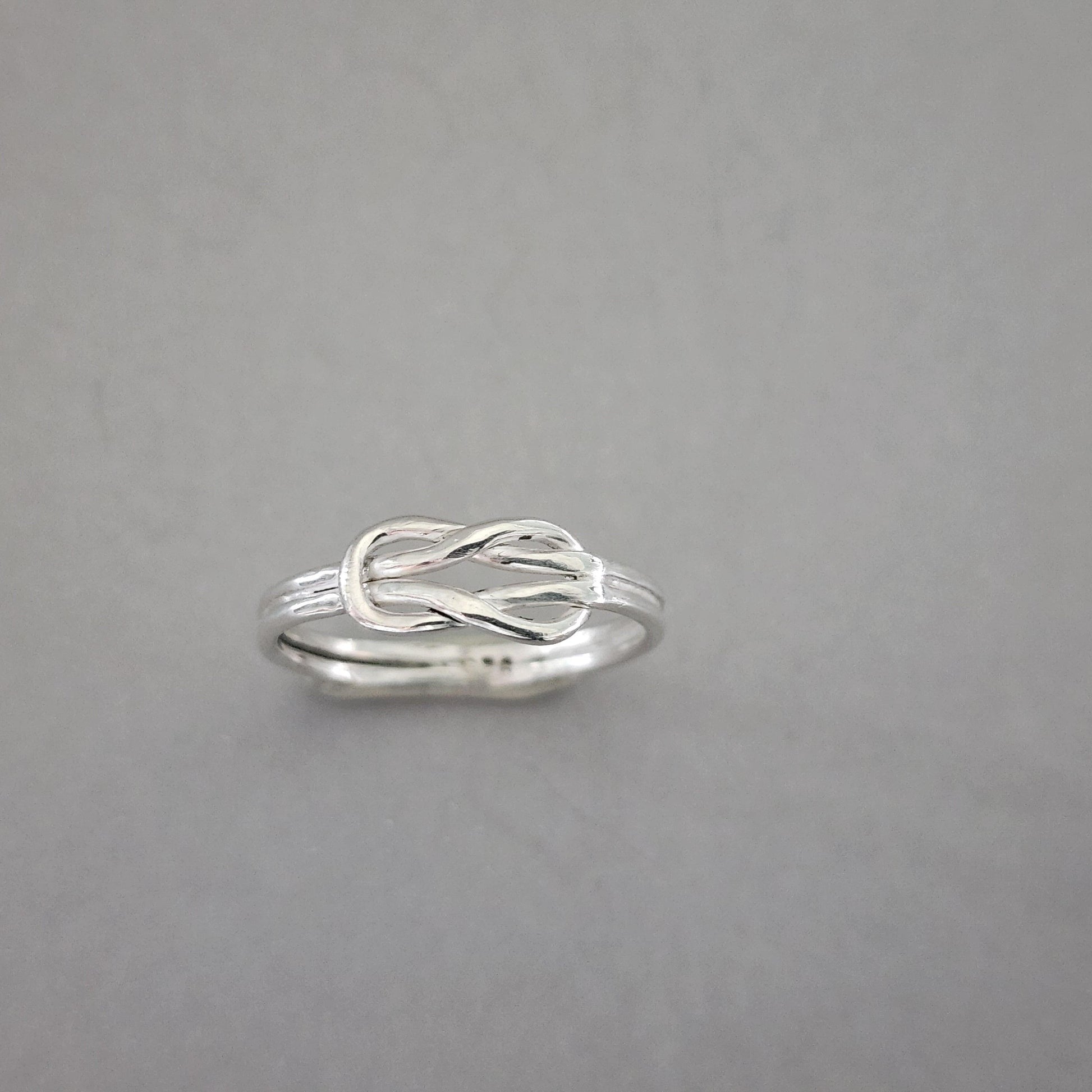 Handmade Womans Sterling Silver Love Knot Ring - Gilded Heart Designs